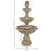 Sunnydaze 61" H 3-Tier Cornucopia Outdoor Water Fountain LZH-087