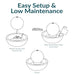Sunnydaze 7" Indoor Ceramic Tabletop Water Fountain with Orb