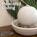 Sunnydaze 7" Indoor Ceramic Tabletop Water Fountain with Orb