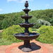 Sunnydaze 80" H 4-Tier Grand Courtyard Outdoor Water Fountain