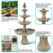 Sunnydaze 80" H 4-Tier Grand Courtyard Outdoor Water Fountain