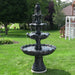 Sunnydaze 80" H 4-Tier Grand Courtyard Outdoor Water Fountain