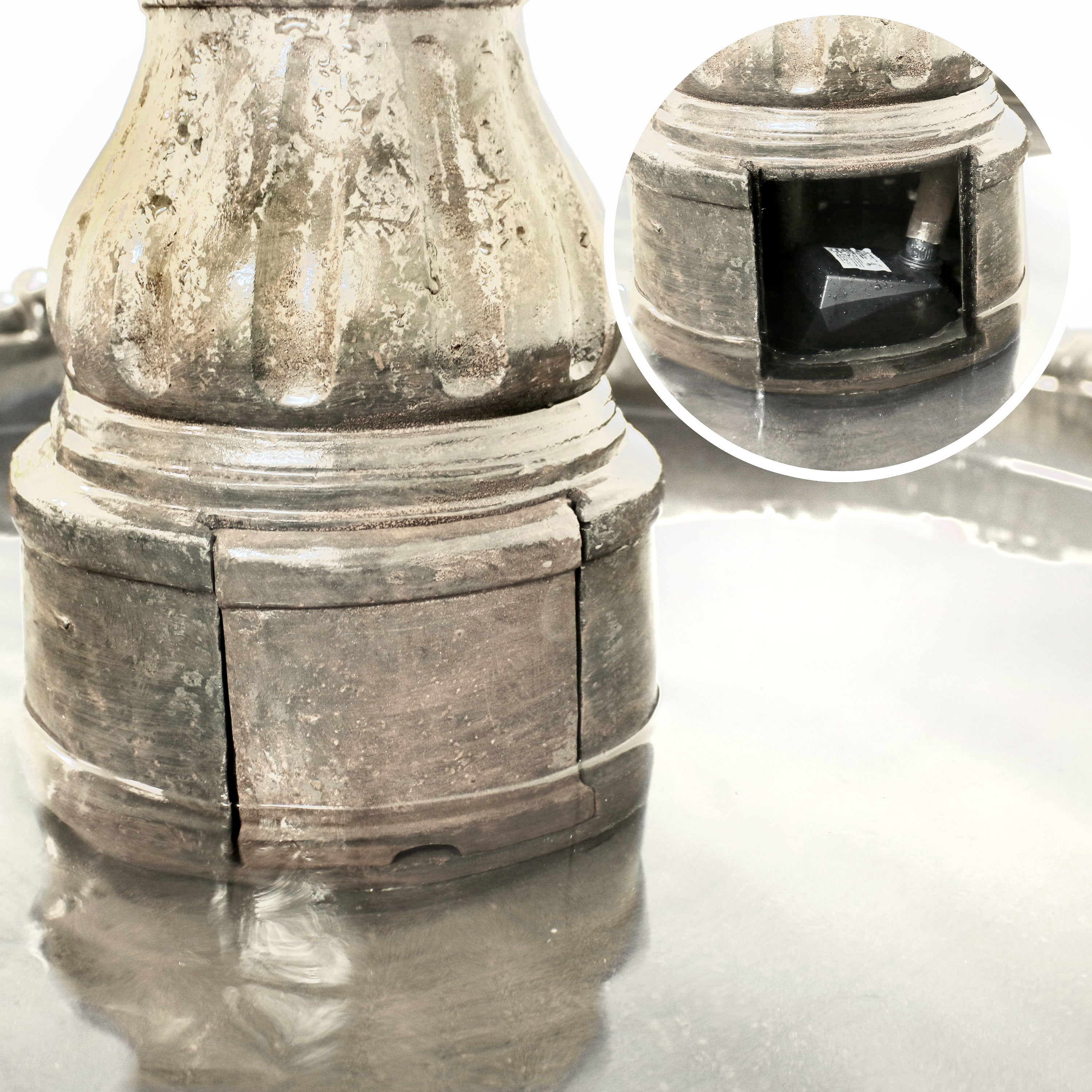 Sunnydaze 80" H 4-Tier Grand Courtyard Outdoor Water Fountain