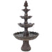 Sunnydaze 80" H 4-Tier Grand Courtyard Outdoor Water Fountain FC-73850-DKCHSNT
