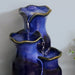 Sunnydaze Blue Glazed Pitchers 11" Ceramic Tabletop Fountain SSS-478