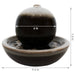Sunnydaze Ceramic Tabletop 7" Water Fountain with Modern Orb Design SSS-412