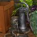 Sunnydaze Cozy Farmhouse Pump and Barrels Outdoor Fountain with Lights XSS-424