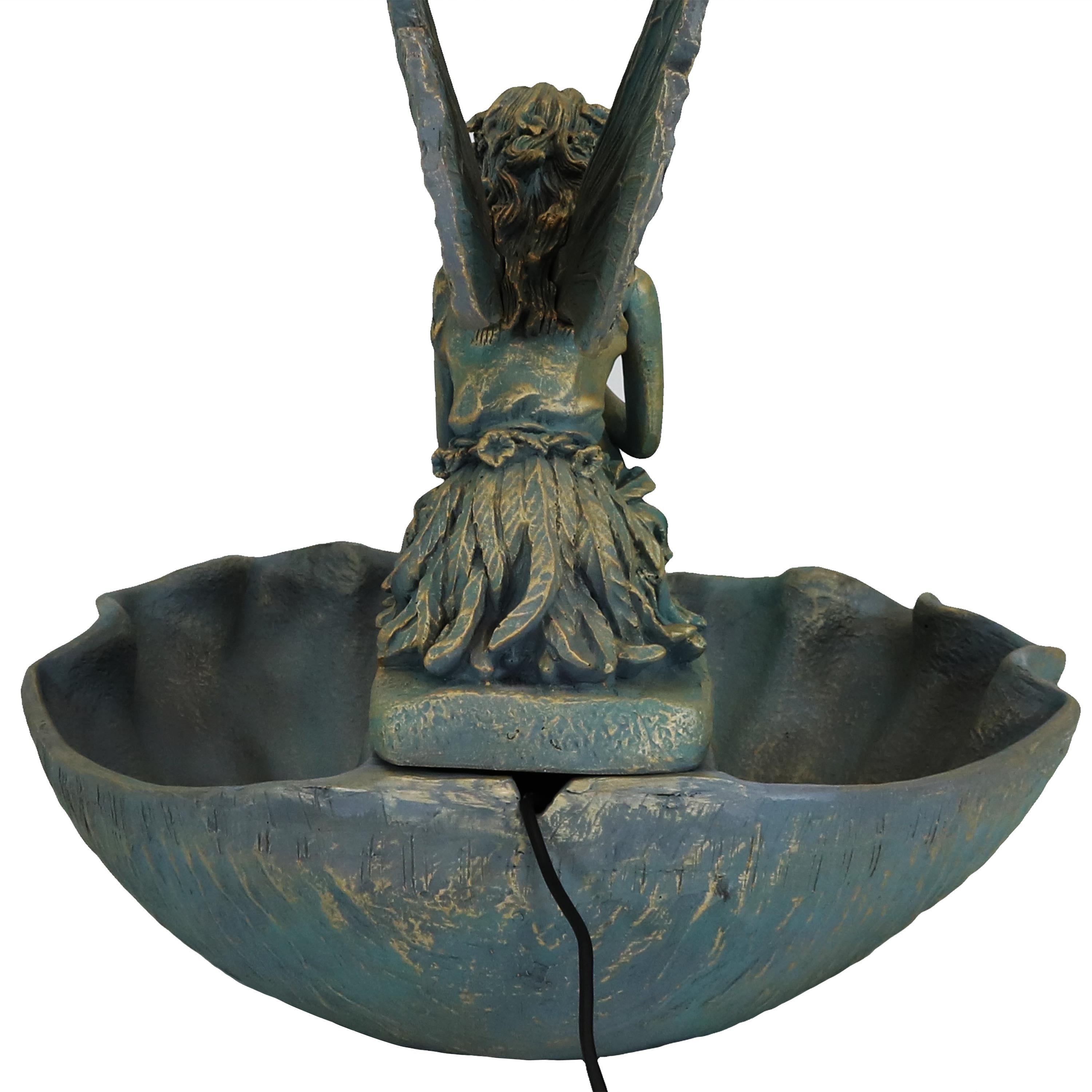 Sunnydaze Fairy Shell Outdoor Water Fountain - 30" H FC-73724