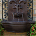 Sunnydaze French Lily Outdoor Wall Fountain with Battery Backup