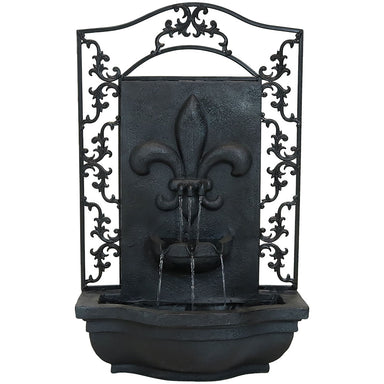 Sunnydaze French Lily Outdoor Wall Fountain with Battery Backup XCA-132388005-L-SOD