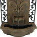 Sunnydaze French Lily Solar Outdoor Wall Fountain