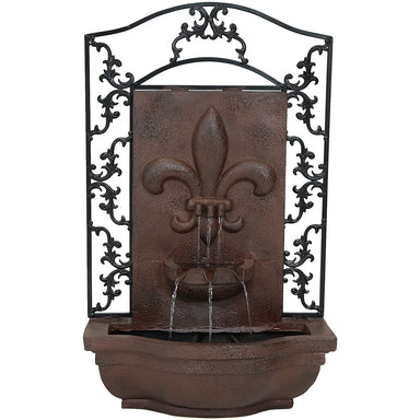 Sunnydaze French Lily Solar Outdoor Wall Fountain XCA-132388002-I-S