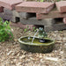 Sunnydaze Green Glazed Ceramic Solar Water Fountain - Frog