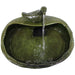 Sunnydaze Green Glazed Ceramic Solar Water Fountain - Frog