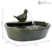 Sunnydaze Green Glazed Ceramic Solar Water Fountain - Frog