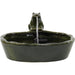 Sunnydaze Green Glazed Ceramic Solar Water Fountain - Frog