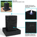 Sunnydaze Large Pillar 40" H Outdoor Water Fountain with LED Lights LZH-027