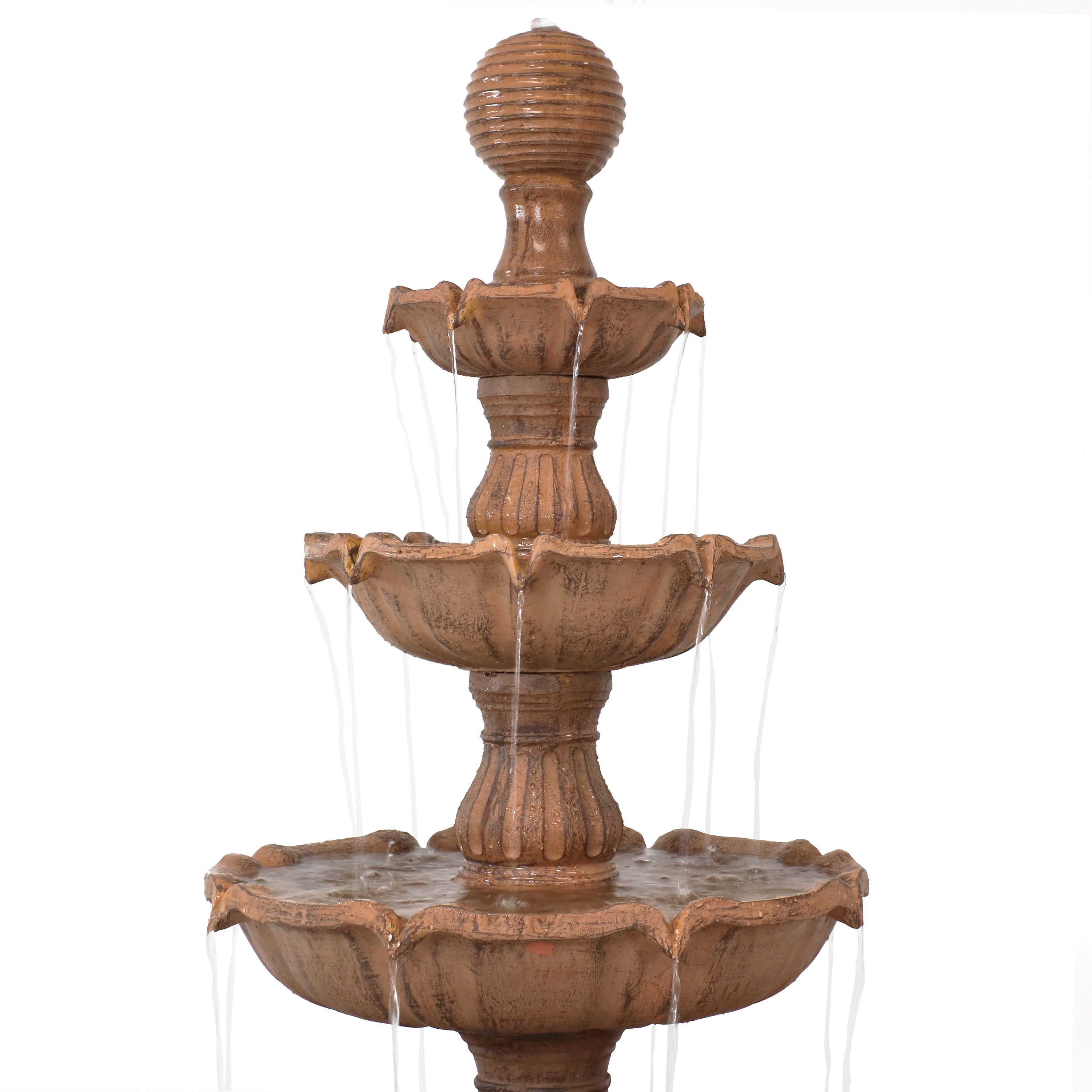 Sunnydaze Large Tiered Ball Outdoor Fountain - 80" H FC-73803