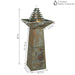 Sunnydaze Layered Pyramid Slate Outdoor Fountain with LED Light - 40" GSI-798