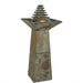 Sunnydaze Layered Pyramid Slate Outdoor Fountain with LED Light - 40" GSI-798