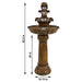 Sunnydaze Ornate Elegance Solar Water Fountain with Battery Backup - 42.5" H SL-474