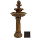 Sunnydaze Ornate Elegance Solar Water Fountain with Battery Backup - 42.5" H SL-474