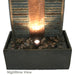 Sunnydaze Rippled Slate Water Fountain with LED Lights - 48" GSI-835
