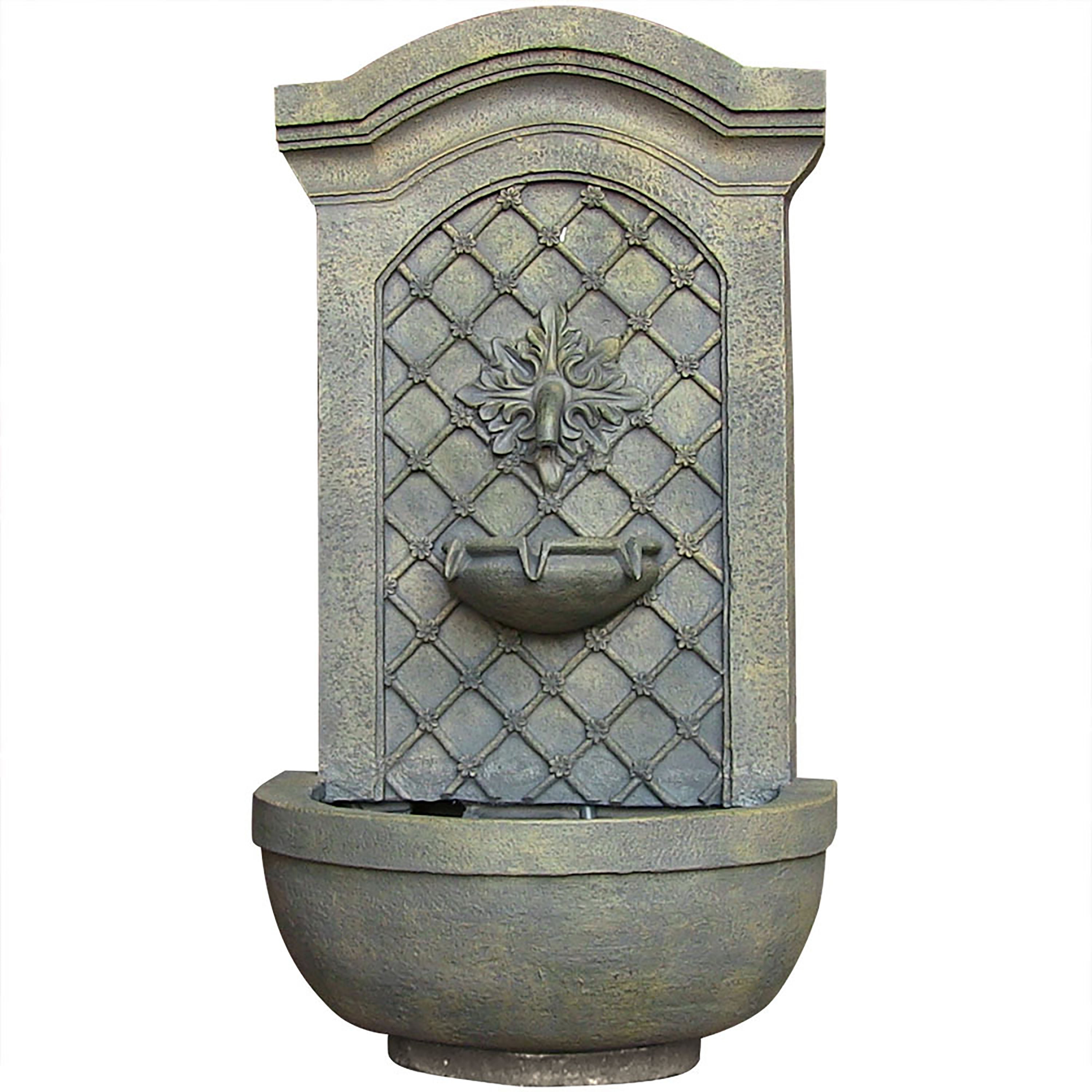 Sunnydaze Rosette Leaf Outdoor Wall Fountain XCA-132592006-FL