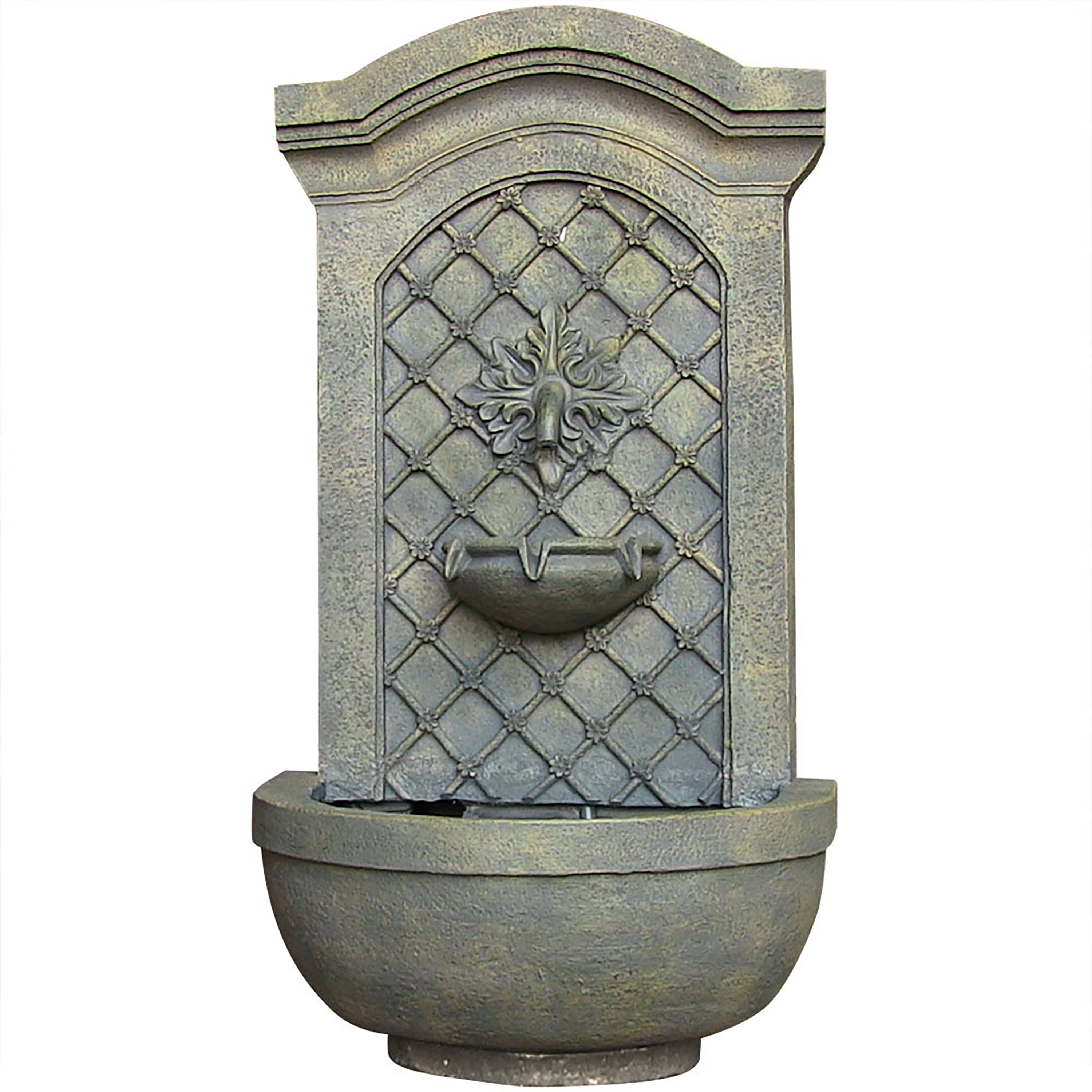 Sunnydaze Rosette Solar Wall Fountain XCA-132592006-FL-S