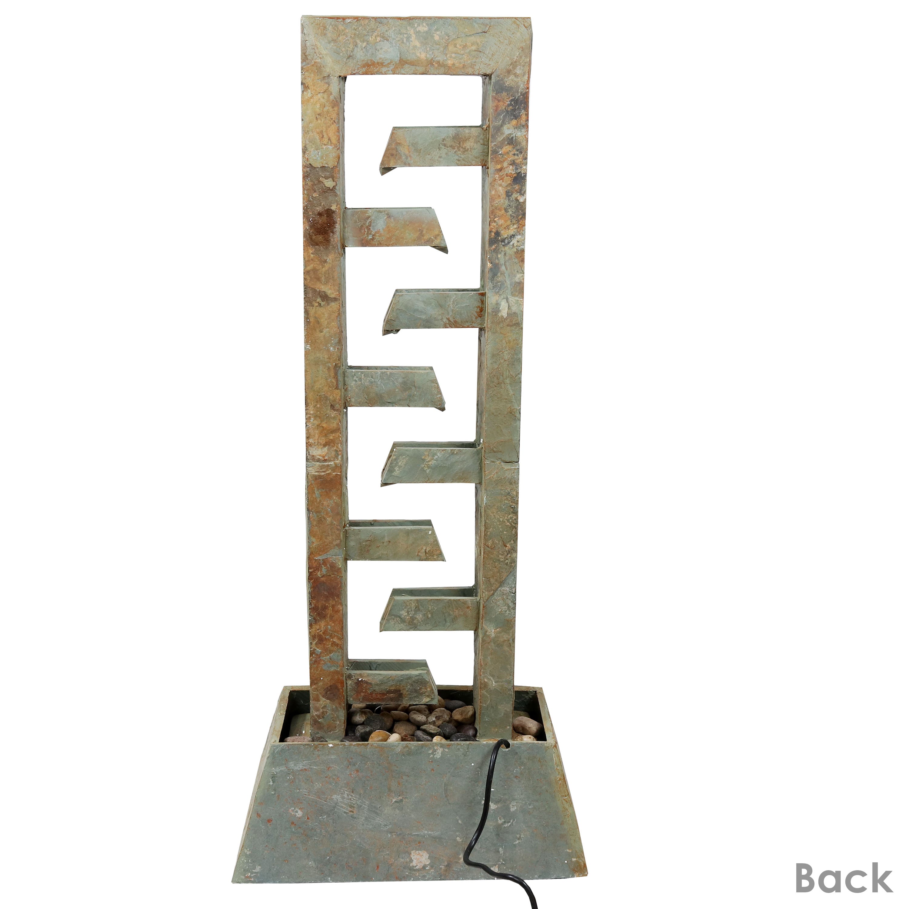 Sunnydaze Stacked Freestanding Slate Floor Fountain - 49" H GSI-806