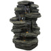 Sunnydaze Stacked Shale Outdoor Rock Waterfall Fountain with LED Lights - 38" DW-96023