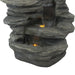 Sunnydaze Stacked Shale Outdoor Rock Waterfall Fountain with LED Lights - 38" DW-96023