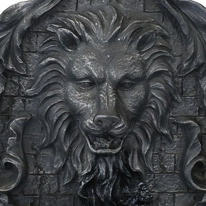 Sunnydaze Stoic Courage Lion Head Solar Fountain with Battery Backup AMP-673