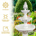 Sunnydaze Welcome 3-Tier Outdoor Water Fountain for Garden - 57"