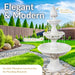 Sunnydaze Welcome 3-Tier Outdoor Water Fountain for Garden - 57"
