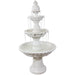 Sunnydaze Welcome 3-Tier Outdoor Water Fountain for Garden - 57" FC-73018