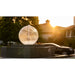 The Outdoor Plus 84" Atlas Sphere Top Square 4-way Spill Self-Contained Unit Fire & Water Fountain OPT-SGLOBE4FWE12V