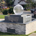 The Outdoor Plus 84" Atlas Sphere Top Square 4-way Spill Self-Contained Unit Fire & Water Fountain OPT-SGLOBE4FWE12V
