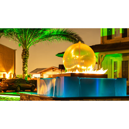 The Outdoor Plus Atlas 84" Self-Contained Unit 4-way Spill Fire & Water Fountain