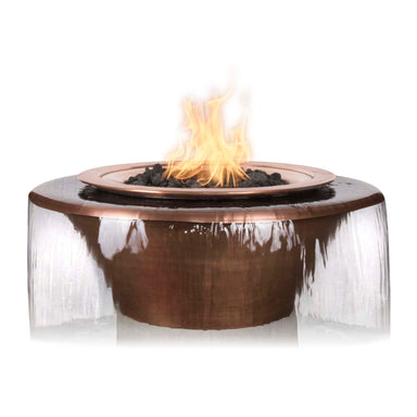 The Outdoor Plus Cazo 360° Spill Fire & Water Bowl in Smooth Patina Copper
