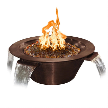 The Outdoor Plus Cazo 4 Way Fire & Water Bowl in Copper OPT-4W36