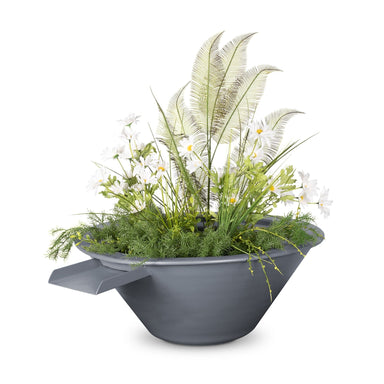 The Outdoor Plus Cazo Powder Coated Metal Planter & Water Bowl OPT-R30PCPW
