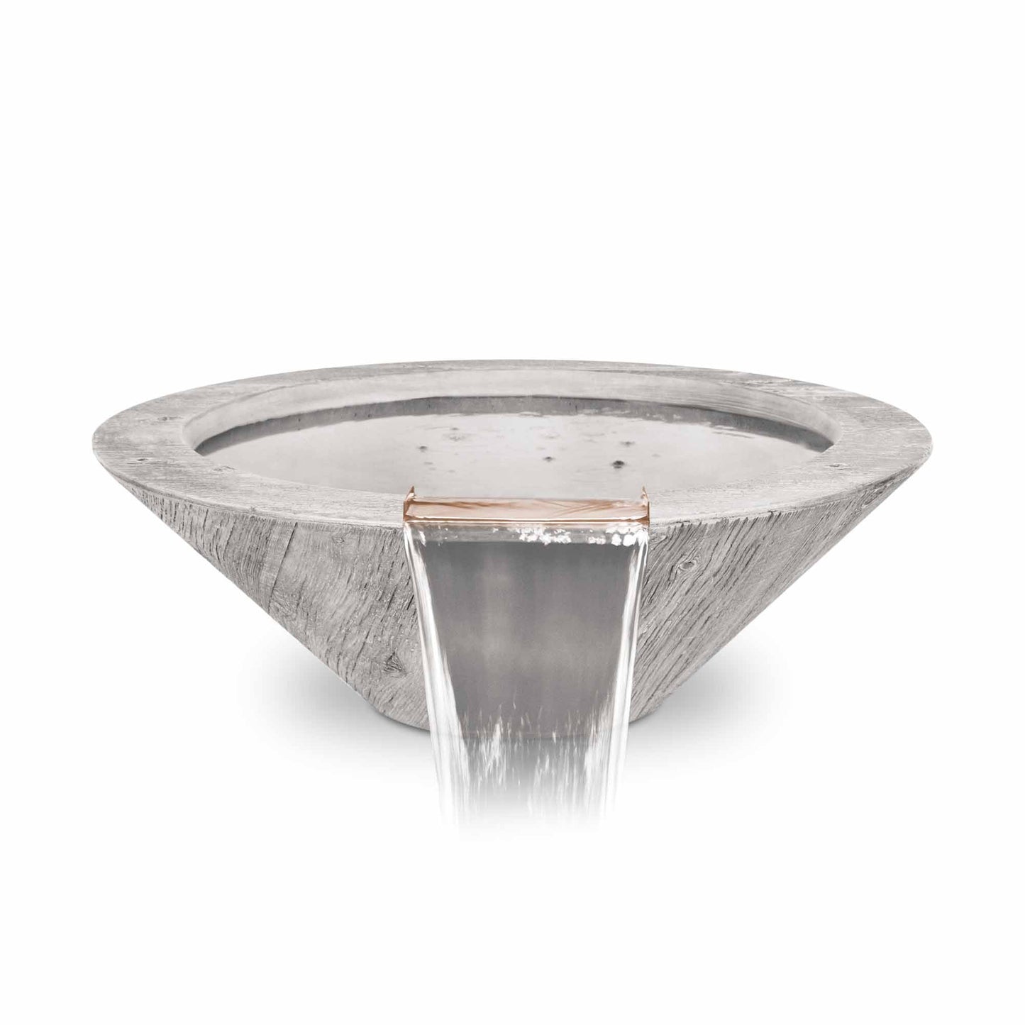The Outdoor Plus Cazo Water Bowl – GFRC Wood Grain OPT-24RWGWO-IVY