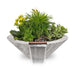 The Outdoor Plus Cazo Wood Grain Planter & Water Bowl Concrete