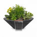 The Outdoor Plus Cazo Wood Grain Planter & Water Bowl Concrete