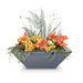 The Outdoor Plus Maya Powder Coated Metal Planter & Water Bowl OPT-30SQPCPW