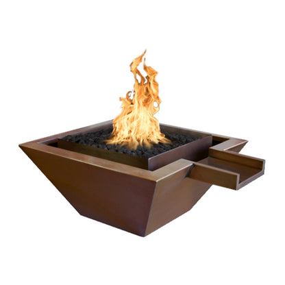 The Outdoor Plus Maya Raised Fire & Water Bowl in Copper