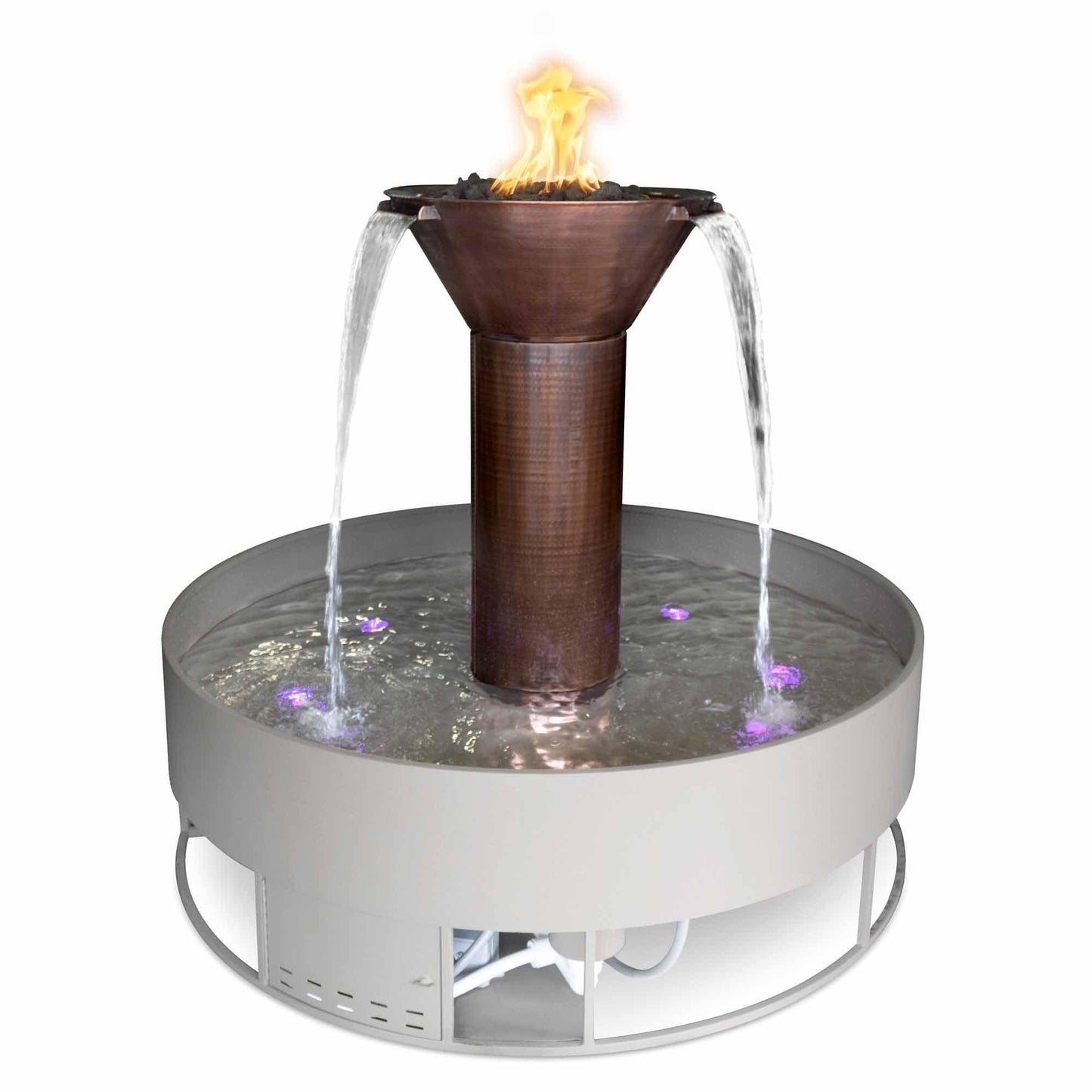 The Outdoor Plus Olympian 72″ Fire & Water Fountain with Cazo 3-Way Spill
