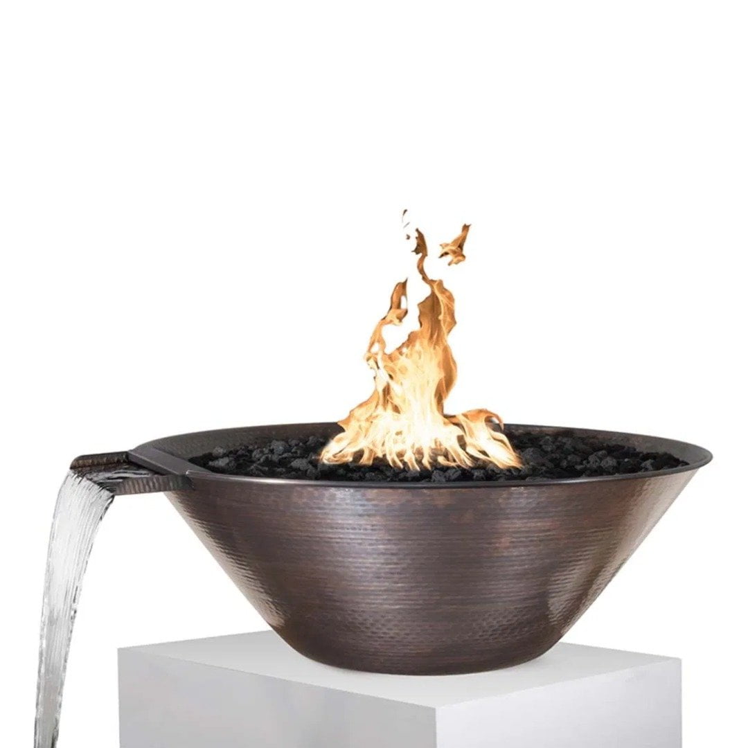 The Outdoor Plus Remi Fire & Water Bowl – Hammered Patina Copper