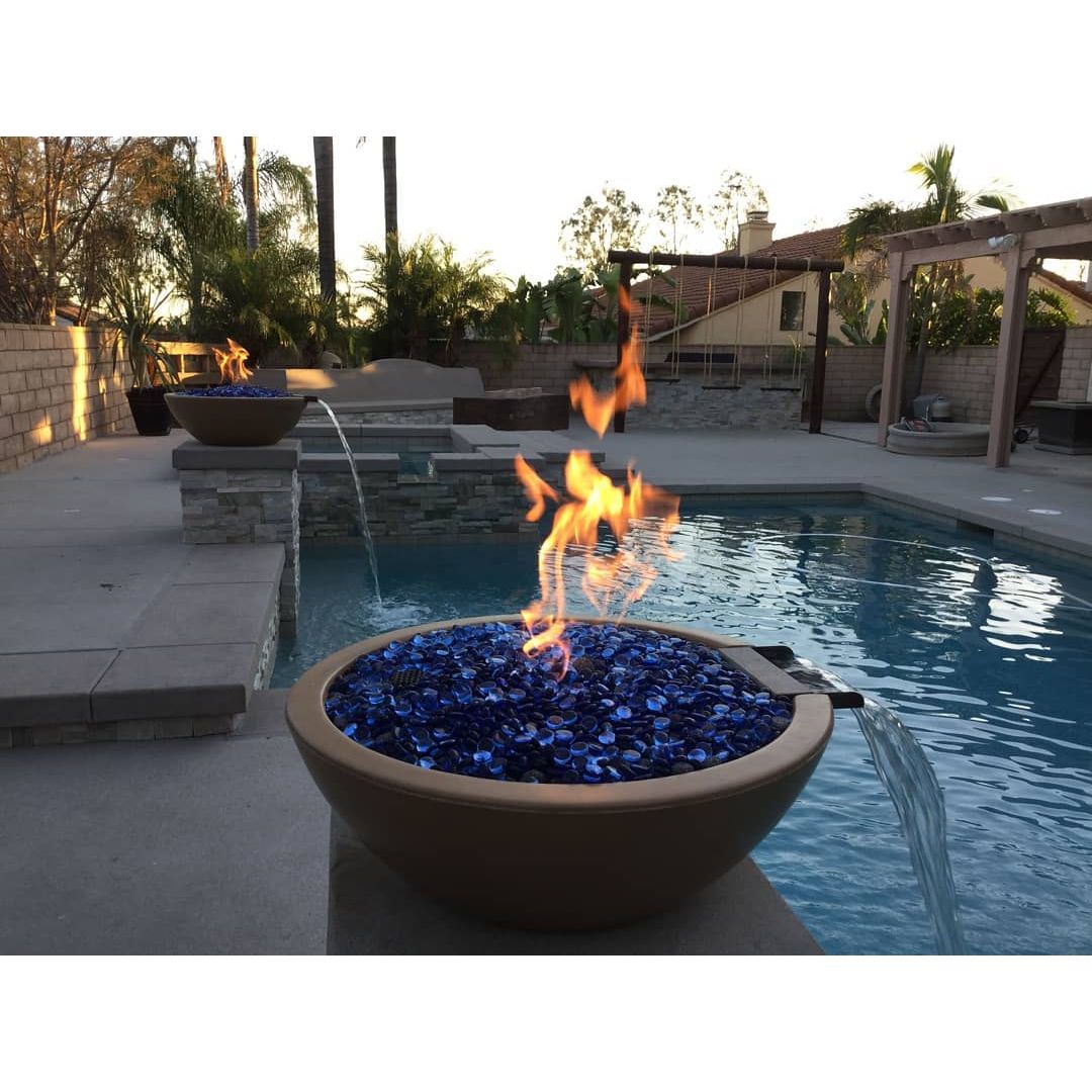 The Outdoor Plus Sedona Fire & Water Bowl – GFRC Concrete
